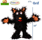 Living Puppets 12-Inch Plush Black Dog Hand Puppet - Image 2