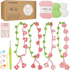 WaldyWop Crochet Kit for Beginners: 4 Flower Bracelets Starter Kit w/Videos | by WaldyWop