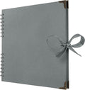 Bstorify Square Scrapbook Photo Albums 60 Pages Grey Thick Paper, Metal Corners by Bstorify