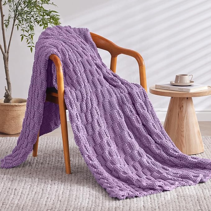 Knitted Weighted Blanket for Adult, No Beads Heavy Blanket 60” x 80'' 10lbs - Image 2