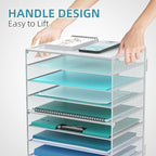 DALTACK 9-Tier Paper Organizer for Desk, Mesh Letter Tray Desk Organizer - Image 5