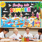 Summer Bulletin Board Classroom Decorations Surfing into Summer Bulletin Board - Image 4