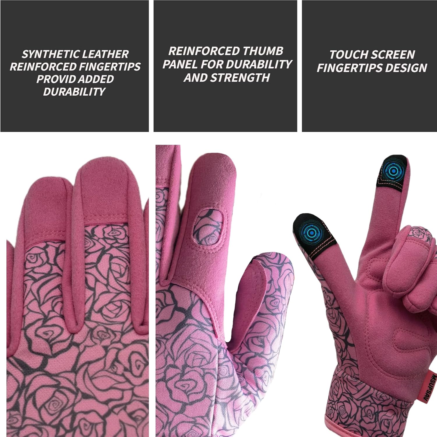 Thorn Proof&Puncture Resistant Gardening Gloves with Grip,Garden Gloves for Women, Leather Work Gloves,Gifts