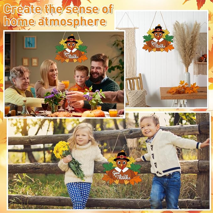 Paintable Thanksgiving Ornaments 3 Sets, Wooden Turkey Ornaments to Paint - Image 6