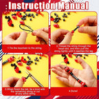 Landical 564 Pcs Football Keychain Making Kit DIY Football Bead Key Chain Craft - Image 3