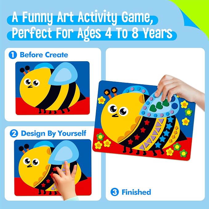 SpriteGru Foam Sticker Art Activity, 20 Animals - Image 3