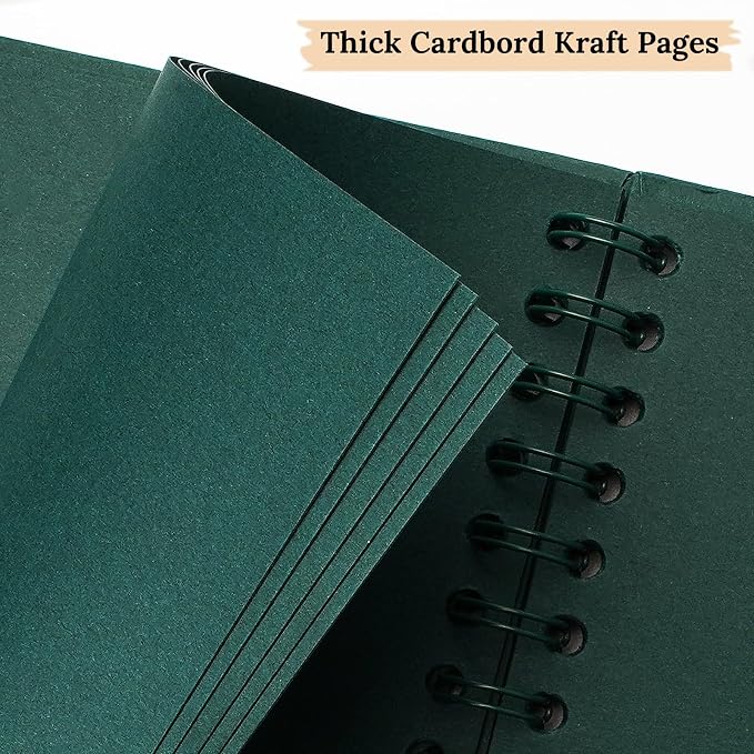 Scrapbook 8x8 Inch DIY Scrapbook Album Hardcover Kraft Paper 40 pages/20 sheets - Image 8