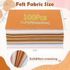 Tegeme 100 Pcs 8 x 12 Inches Felt Fabric Sheet - Image 2