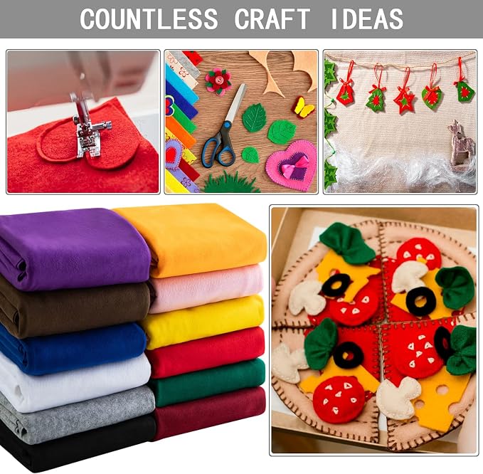 HaoFeijh Felt Fabric 36 * 36 Inch Wide 1.6mm, Fabric Sheets Soft Woven Acrylic - Image 2