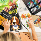 Caliart 176PCS Art Supplies Sketching Kit, 100 Sheets 3-Color Sketch Book | - Image 7