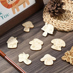 200 pcs Mixed Styles Mushroom Theme Unfinished Wood Cutout Charms Lovely - Image 6