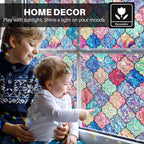 Stained Glass Window Film, Rainbow Decorative Window Privacy Film - Image 3