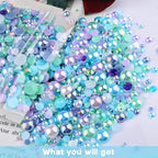 3900+ Pcs Rhinestones and Pearls Kit, 2-10mm Flatback Gems - Image 4