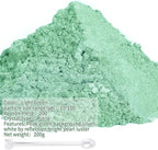 Mica Powder, 7.05OZ（200g）, Light Green Mica Powder Pigment - Image 2