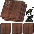 12 Pcs Walnut Unfinished Wood Craft, 3MM 1/8" x 12" x 12" Walnut Unfinished by Vemkyrio