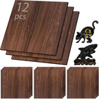 12 Pcs Walnut Unfinished Wood Craft, 3MM 1/8" x 12" x 12" Walnut Unfinished by Vemkyrio