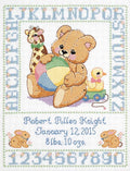 Janlynn C5589 Bear Birth Sampler Stamped Cross Stitch Kit-11"X14" by Janlynn