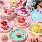 Funnymoom 60 Pcs Floral Party Plates Floral Disposable Paper Plates, 7 Inch - Image 6