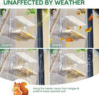 SUNALLY Window Bird Feeder for Outdoors, Transparent Birds House Outside Wild - Image 6