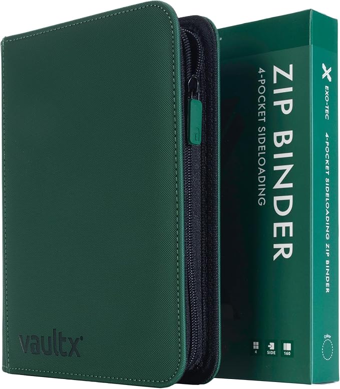 Vault X 4 Pocket Zip Trading Card Binder 160 Cards Exo-Tec | Holds 160 by VaultX