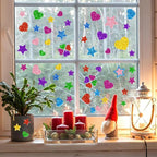 1000PCS Glitter Foam Stickers, Colorful Heart & Star Stickers, Self-Adhesive - Image 7