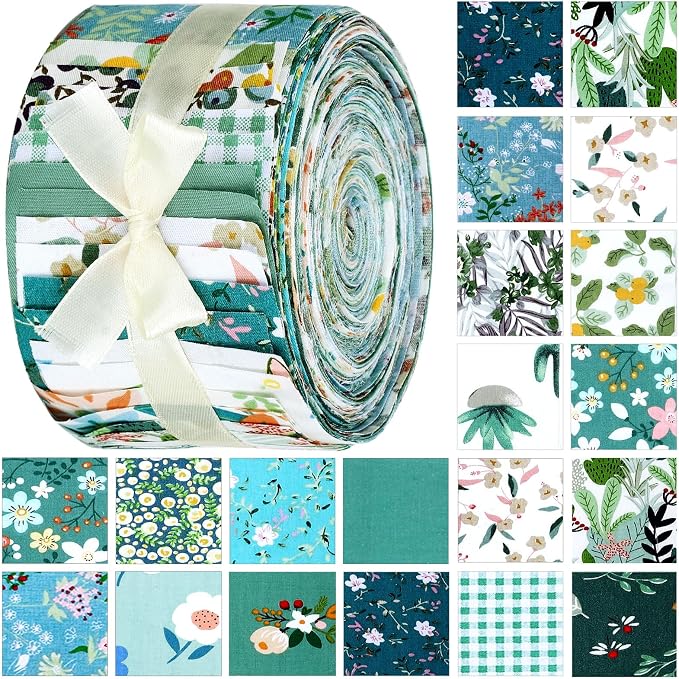 Kingdder Jelly Fabric Quilting Strips, Patchwork Roll 2.55 Inch Roll up Cotton by Kingdder