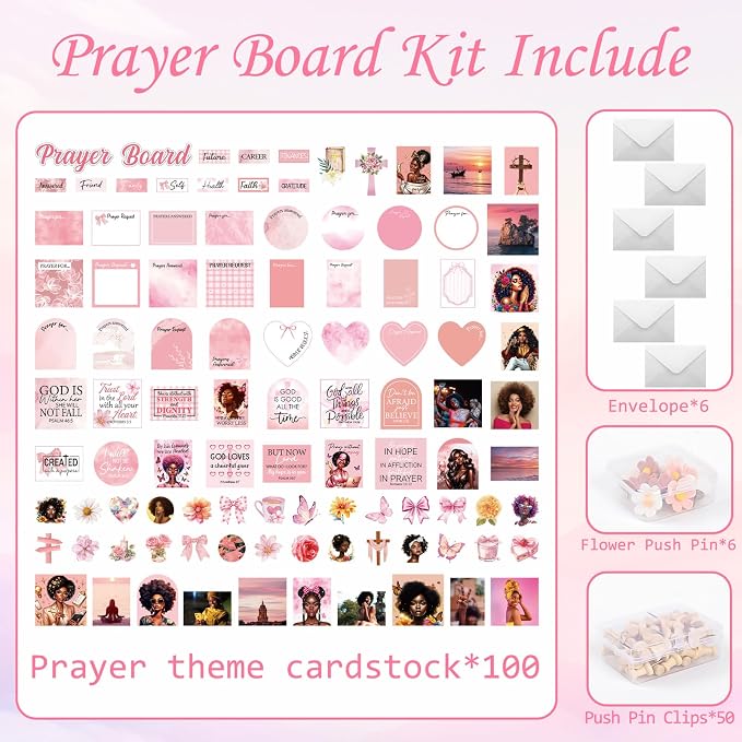 Black Women Prayer Board Kit Prayer Board Supplies Not Including Board | Prayer - Image 2