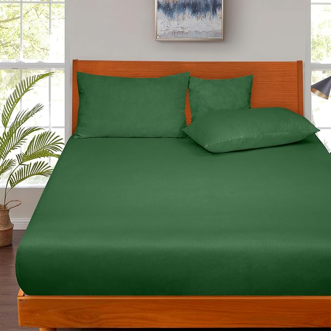 ROYALE LINENS 300 Thread Count 100% Long Staple Combed Cotton Fitted Sheet Full - Image 8