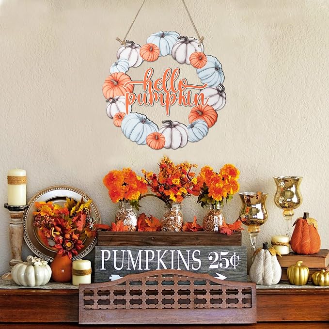 Unfinished Fall Wreaths Wood Crafts to Paint Set of 3, Unfinished Wood Cutouts - Image 4