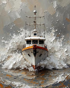 Painting by Numbers Kit for Adults Beginner, Ship Art Paint by Numbers Easy for by GXGLLPZBYZBYHW