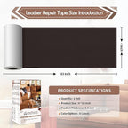KING MOUNTAIN Leather Repair Patch, 4 x 63 Inches self Adhesive Leather Repair - Image 4