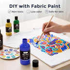 Nicpro Gold Fabric Paint with Pump, 33.8 fl oz Large Fabric Paint - Image 3