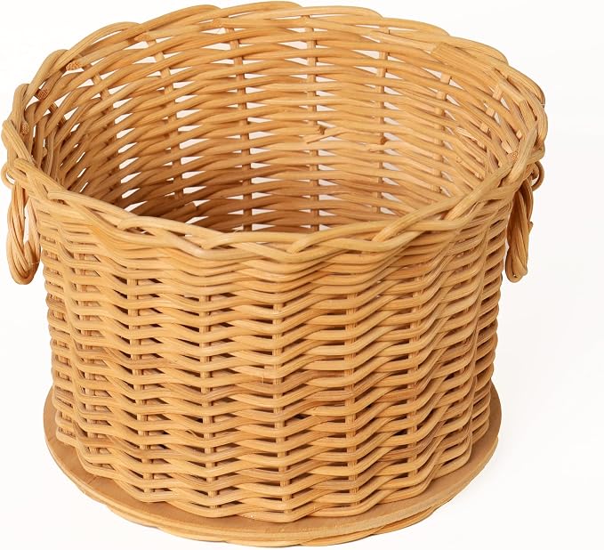 PEDDIG SHOP Two-Handle Storage Basket Weaving Kit – DIY Natural Rattan Craft Set by PEDDIGSHOP