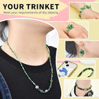 Glass Beads Jewelry Making Kit, Fresh Green Color-900pcs Include 8mm Assorted - Image 6