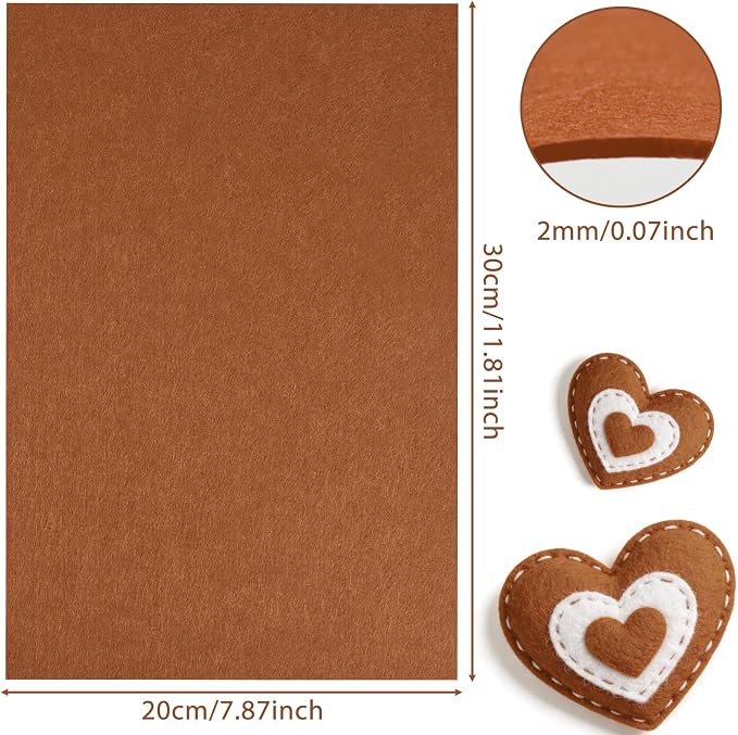 NEBURORA 12 Pcs 2mm Thick Stiff Felt Sheets - Image 6