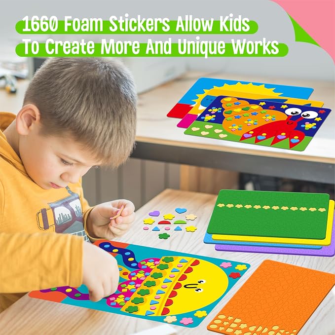 SpriteGru Foam Sticker Art Activity, 20 Marine Animals - Image 5