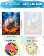 TOCARE Baseball Paint by Numbers Kit - Image 2