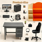 1:12 Scale Dollhouse Furniture, Miniature Office Furniture Set, 80+ Pcs - Image 2