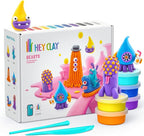 HEY CLAY - Beasts Set-Colourful Modeling Kids-Air Dry Clay Kit 15 cans and by HEYCLAY