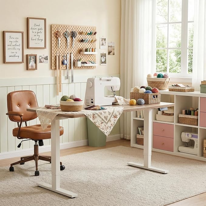 TIQLAB Electric Adjustable Sewing Table, Ergonomic Worktable - Image 2