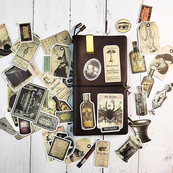 Prstincol 106 Pcs Potion Labels Stickers, Apothecary Sticker Dark Aesthetic - Image 8