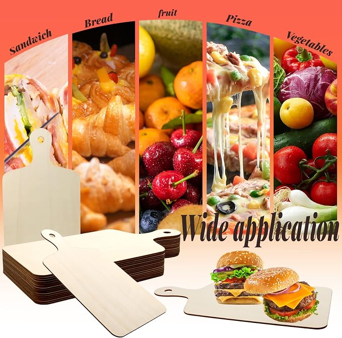 Vmiapxo 16 Pcs Unfinished Wooden Cutting Boards - Image 4