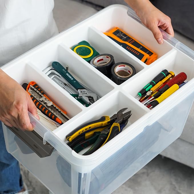 Citylife 32QT 4Packs Clear Craft Organizers and Storage Box - Image 7