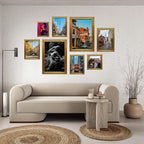 KTKDE 16x20 Picture Frame Set of 2, Ornate Vintage Gold Poster Frames - Image 5