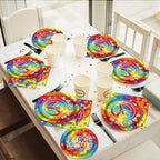 96 PCS 60’s Party Hippie Tableware Set Groovy Plates Napkins 60s Hippie Themed - Image 5