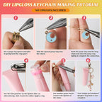 Starry 524 Pcs Keychain Making Kit, Including 25 Extender Chain 25 Keychain - Image 3