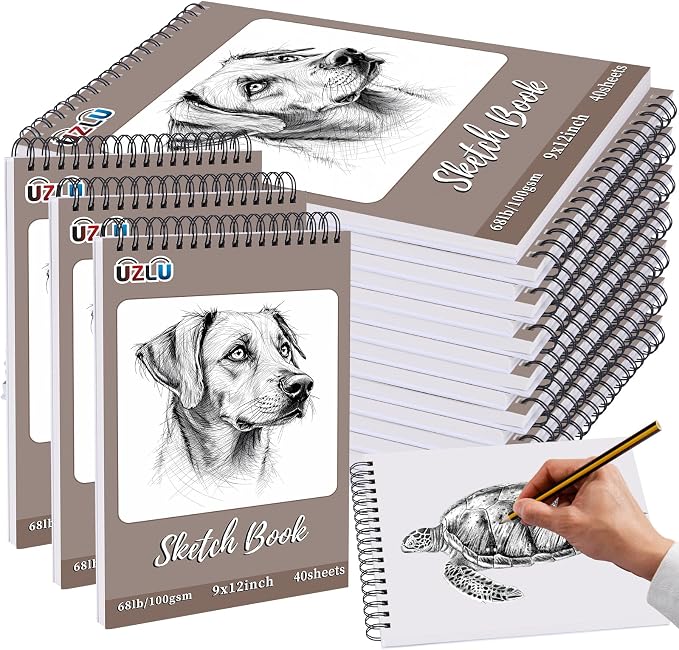 18 Pcs Sketch Book Bulk 9 x 12 In 720 Sheets Top Spiral Bound Sketch Pad by UZLUbuywithconfidence