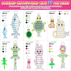 Funtopia Beads for Crafts, Pony Beads Keychain Making Kit, Bead Pets Art Crafts - Image 2