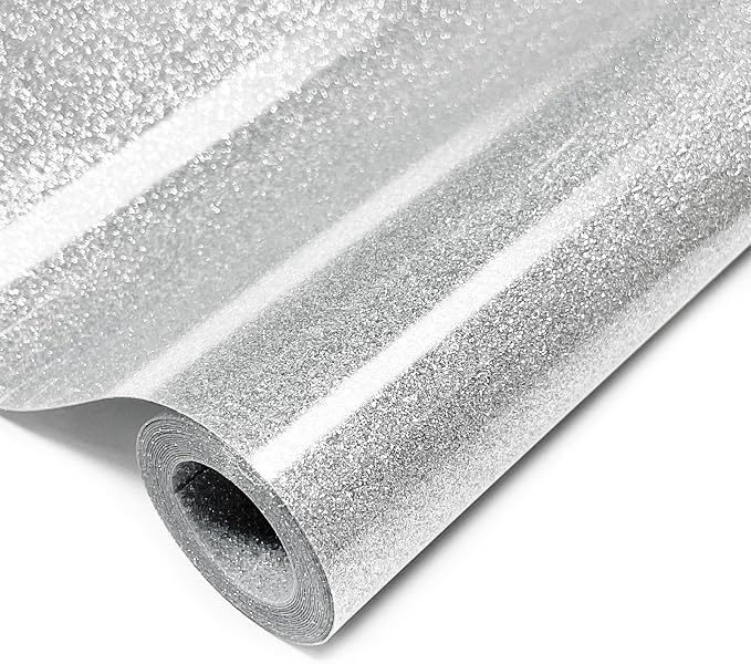 Glitter Iron On 12in X 8ft, HTV Heat Transfer Vinyl | Glitter HTV Easy to Cut & by YIWLOER
