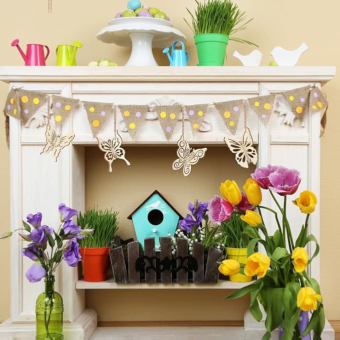 COCHIE DIY 3D Spring Butterfly Wood Crafts to Paint, Paintable Unfinished - Image 6
